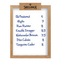 Oak Frame Wall Wet-Erase Board with Header - 23x30